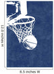 Blue Basketball Background Wall Mural