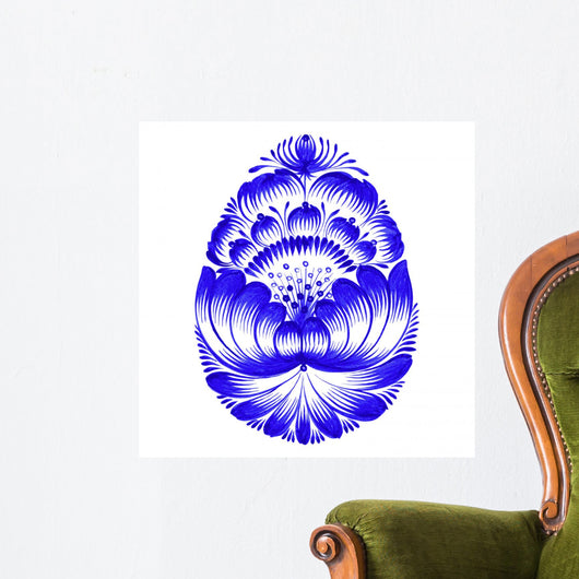 floral decorative ornament Easter egg Wall Decal