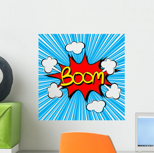 Boom with radial speed. comic speech bubble