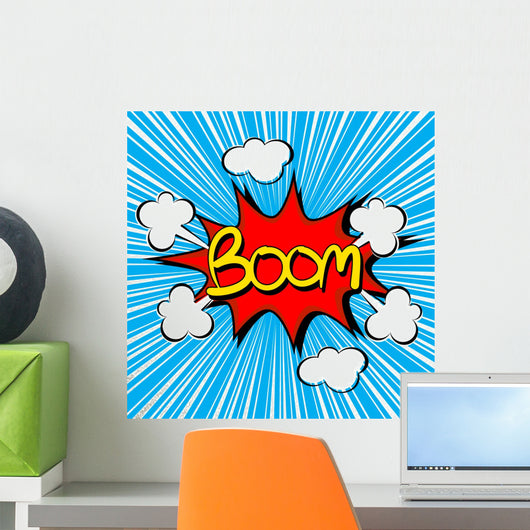 Boom with radial speed. comic speech bubble