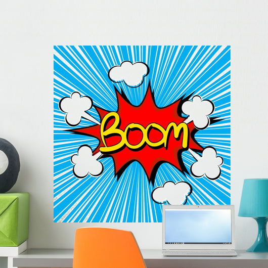 Boom with radial speed. comic speech bubble