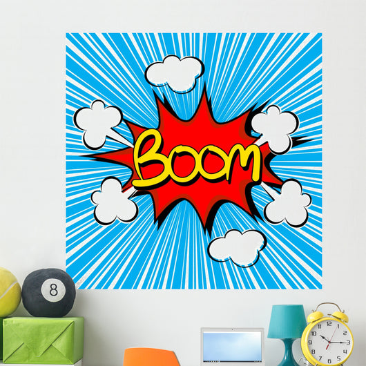 Boom with radial speed. comic speech bubble