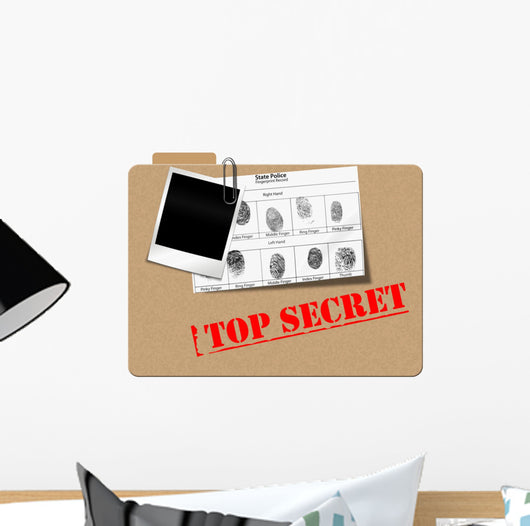 Top Secret follder Wall Decal