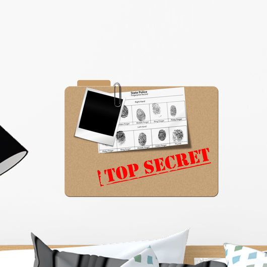 Top Secret follder Wall Decal