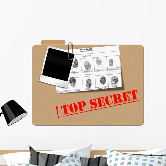 Top Secret follder Wall Decal