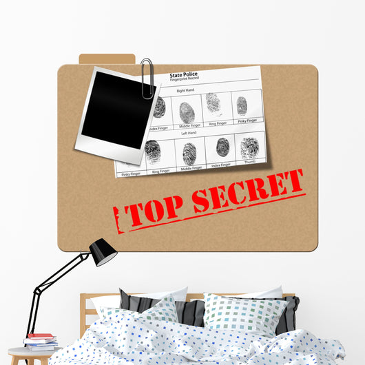 Top Secret follder Wall Decal