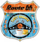 Retro route 66 diner sign, vector illustration