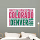 Colorado USA State Map Tag Cloud Wall Decal