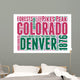 Colorado USA State Map Tag Cloud Wall Decal