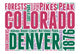 Colorado USA State Map Tag Cloud Wall Decal
