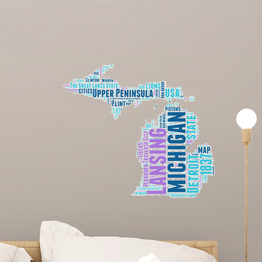 Michigan USA State Map Wall Decal