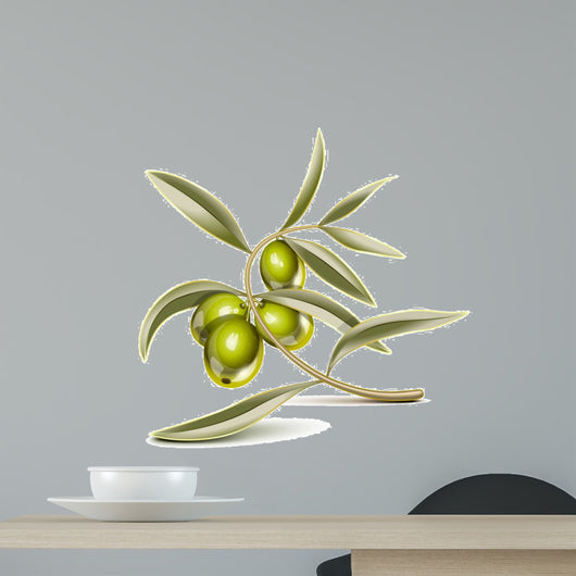 Green olives branch
