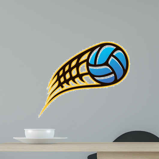 Speeding ball flying through the air