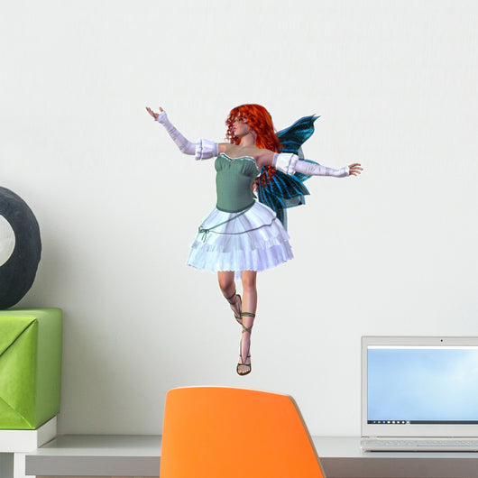 Red haired fairy Wall Decal