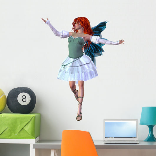 Red haired fairy Wall Decal