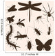 Vector Set of  Insects Silhouettes Wall Mural