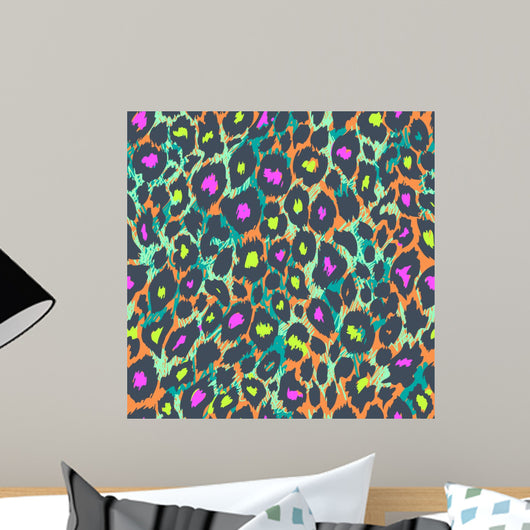 neon animal seamless background