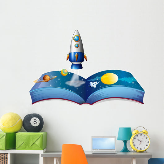 Outer Space Book Wall Decal