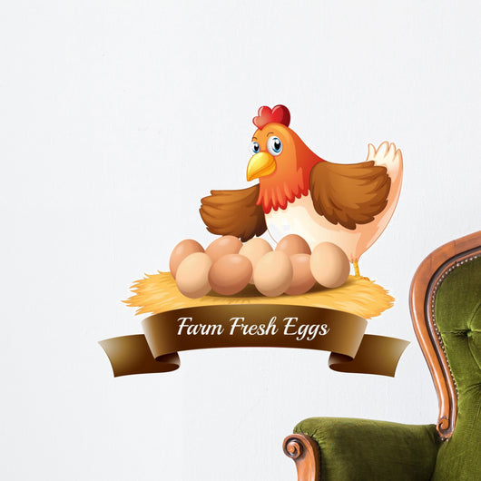 Fresh eggs from the farm Wall Decal