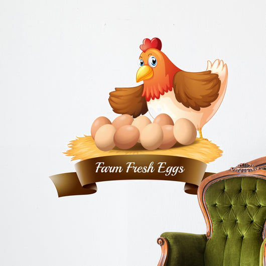 Fresh eggs from the farm Wall Decal