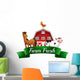 Farm Animals, a Barnhouse and a Signboard