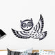 Silhouette Flying Owl Wall Decal