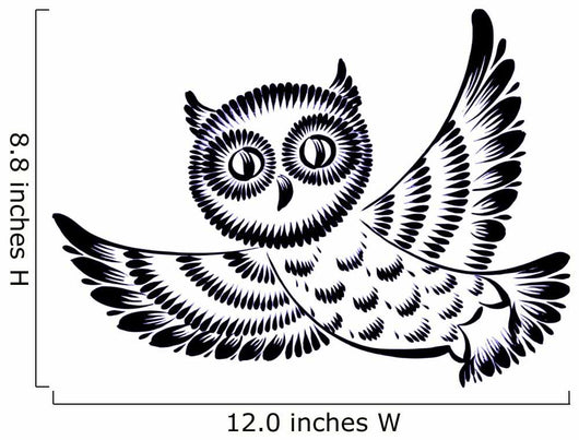 Silhouette Flying Owl Wall Decal