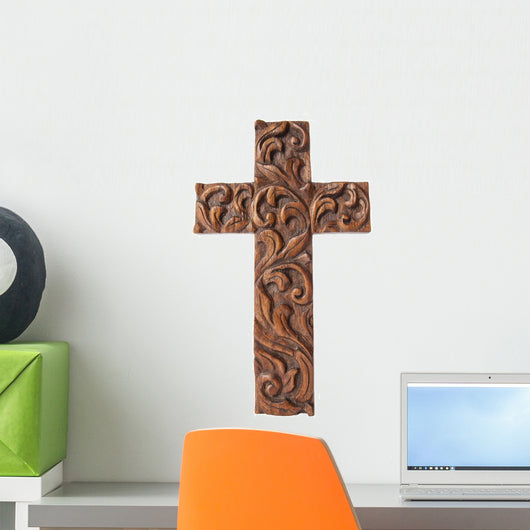 wood cross Wall Decal