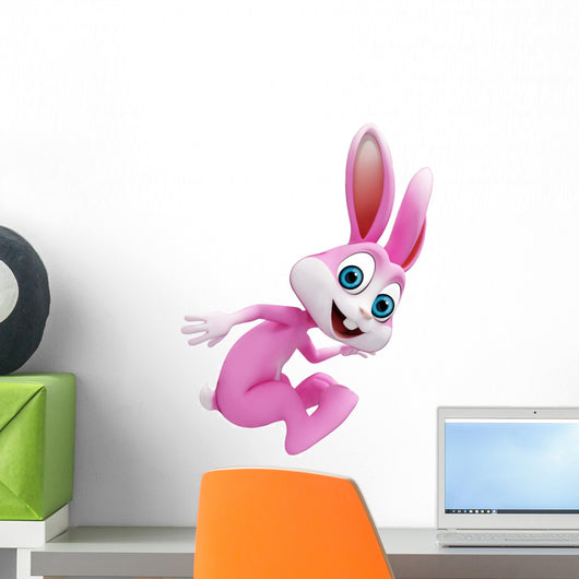Happy bunny with jumping