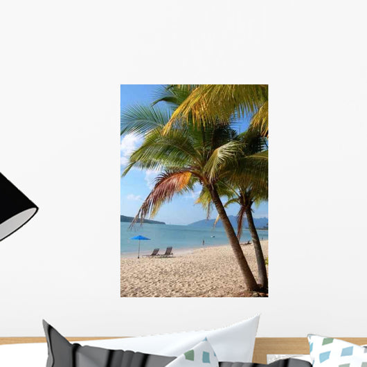 Tropical Beach Wall Decal Design 1
