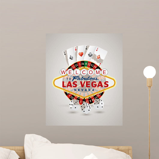 Las Vegas Poker Wall Decal