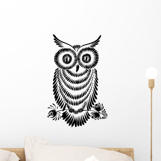 Decorative Silhouette Owl Wall Decal