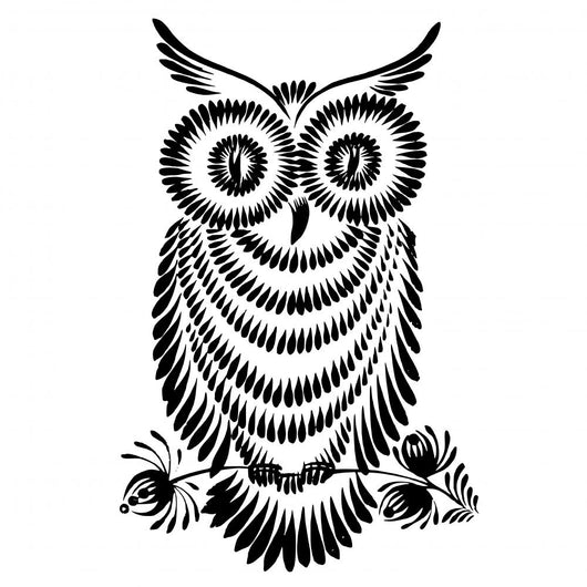 Decorative Silhouette Owl Wall Decal
