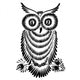 Decorative Silhouette Owl Wall Decal