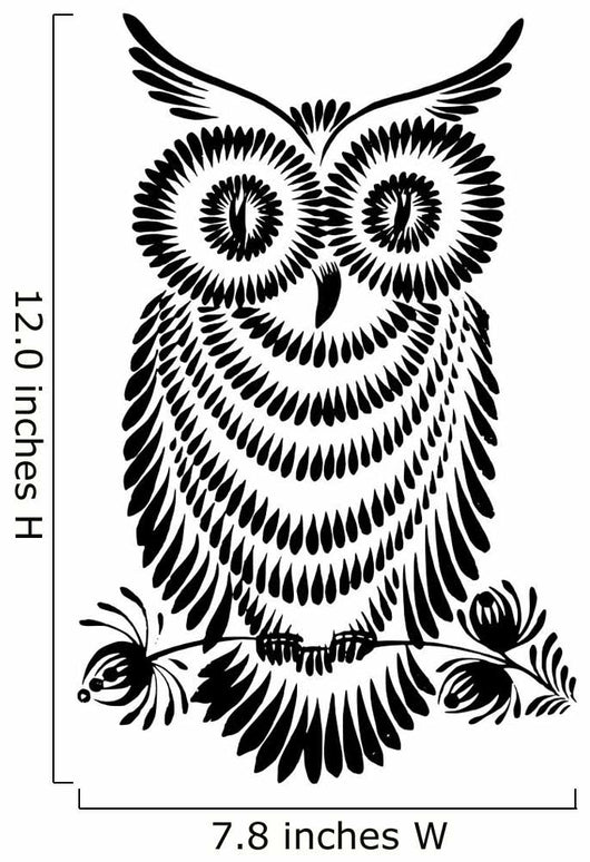 Decorative Silhouette Owl Wall Decal