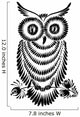 Decorative Silhouette Owl Wall Decal