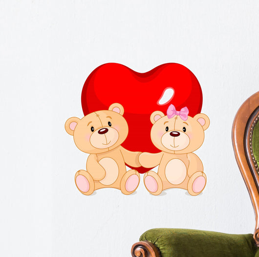 Teddy bears in love Wall Decal