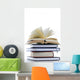 bücherstapel with open book