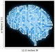 Illustration of circuit board in human brain form Wall Mural