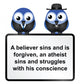Atheist Adage Sign Wall Decal