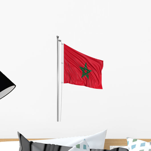 3D flag of Morocco
