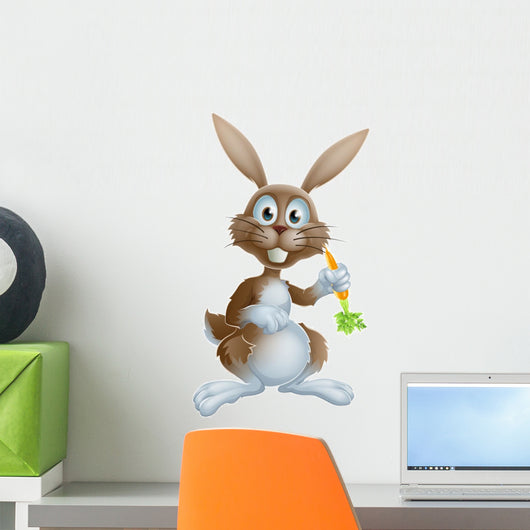 Rabbit with carrot Wall Decal