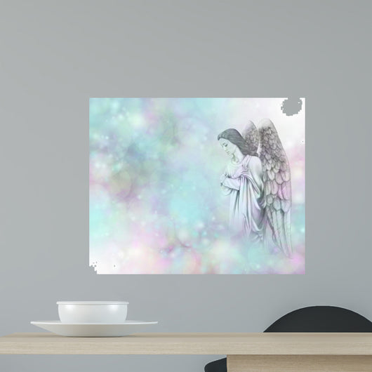 Guardian Angel on Bokeh Background