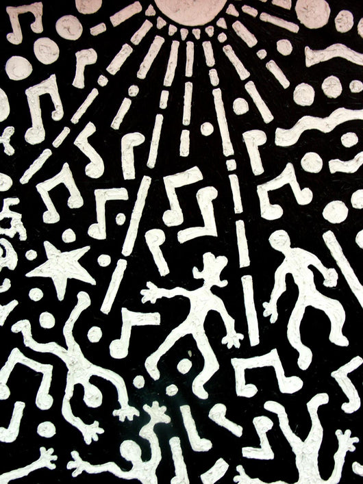 Dancing Sun Graffiti Wall Mural