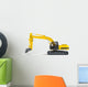 Excavator isolated on white background. Left view Wall Decal