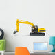 Excavator isolated on white background. Left view Wall Decal