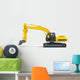 Excavator isolated on white background. Left view Wall Decal
