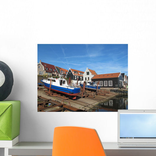 Bootshafen Von Urk Holland Wall Decal