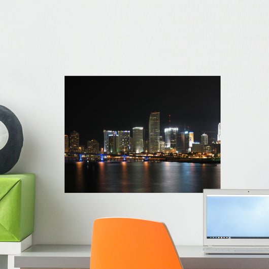Miami By night Wall Mural