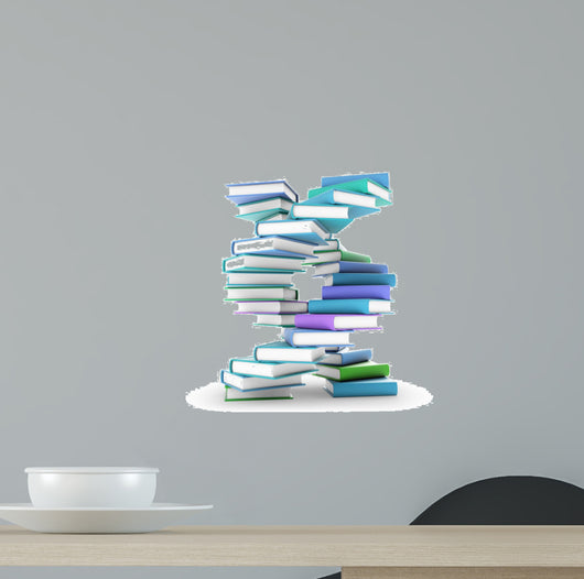 Books forming a DNA spiral